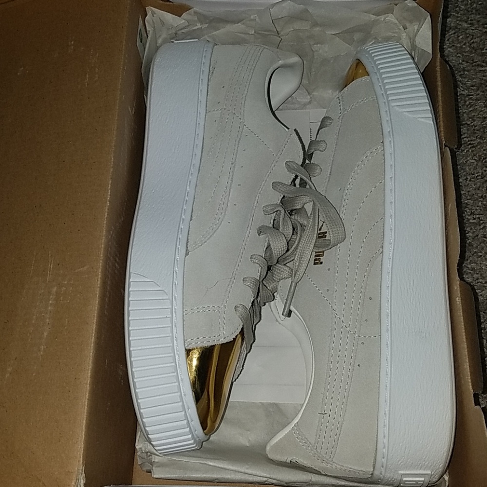 Puma Suede Platform Gold